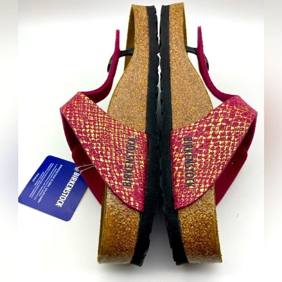 NWT Birkenstock Gizeh Dark Fuchsia Sandals Size 37/240 Germany - Picture 6 of 11